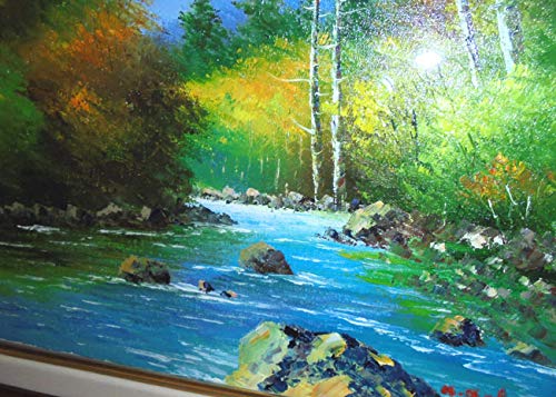 Amazon.co.jp: 絵画 6号油絵 小林幸三 作 「上高地・焼岳」 インテリア