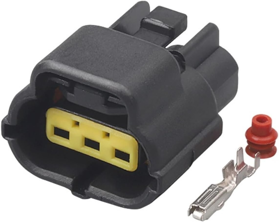 automotive connectors 3 Pin Automotive Black Male Female Connector Car Automotive Sealed Truck Scket 174359-2 174357-2 easy replacement(3p female,50 sets)