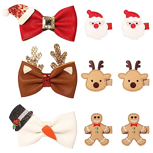 Pinces à cheveux de Noël Whaline avec barrettes renne pour coiffure de fête