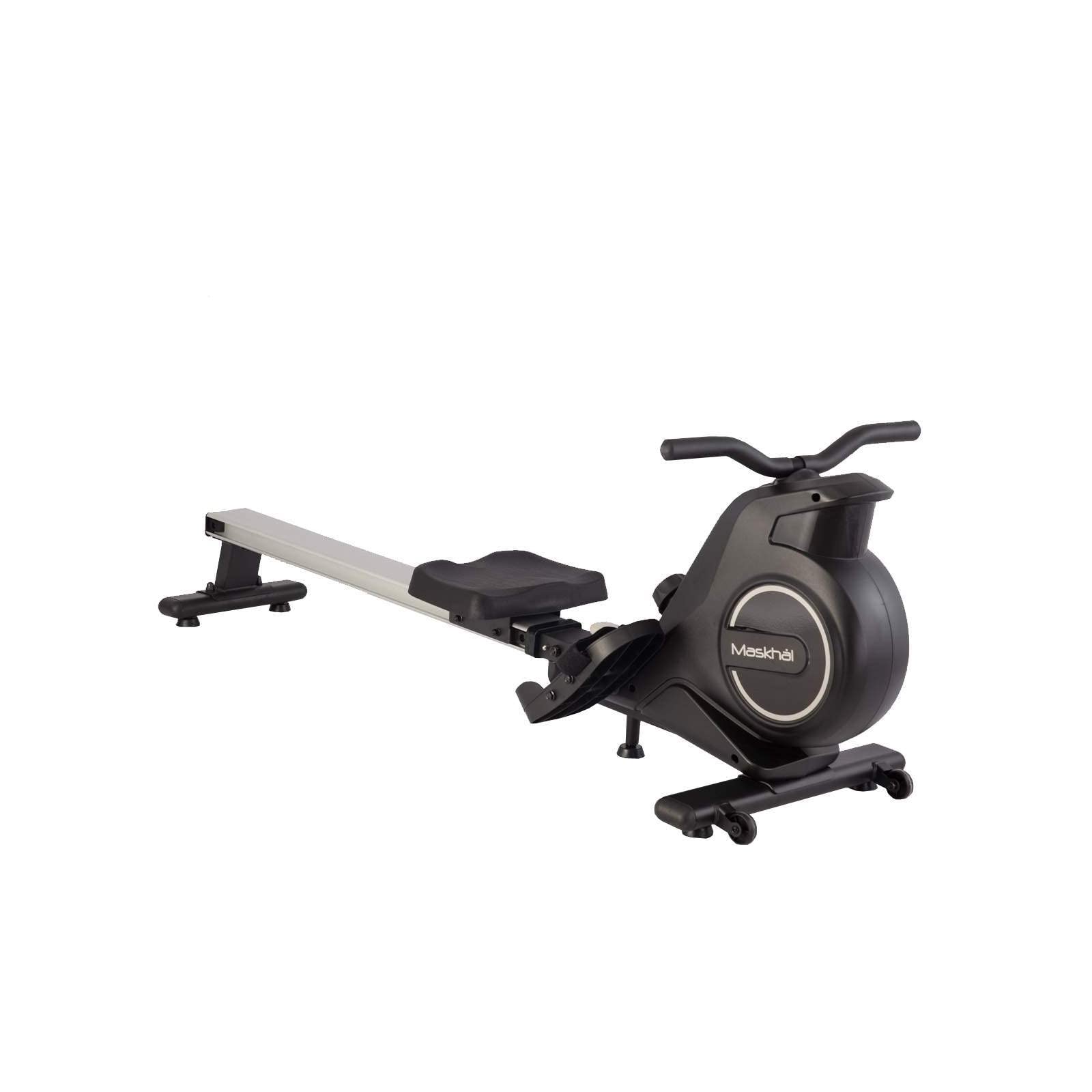 Máquina de Remo Maskhal Home MK270, Entrenamiento de Remo en Casa o Gimnasio, 8 Niveles de Resistencia, Consola LCD, Conexión Bluetooth con Móvil o Tablet