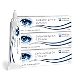 HydraSole Carbomer 0.2% Eye Gel – Hydrating Nighttime for Dry Eyes, Lubricating Gel Drops for Tired, Soothing Relief from Itchy, Irritated, Sensitive - 10g Pack of 3 - Brand May Vary