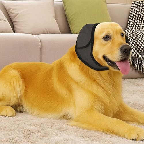 Ohrenschutz Hund, Gehörschutz für Hunde, Grauer Ohrenschützer für Hunde, Lärmschutz bei Feuerwerk und Gewitter, Stress und Angst Zu Reduzieren