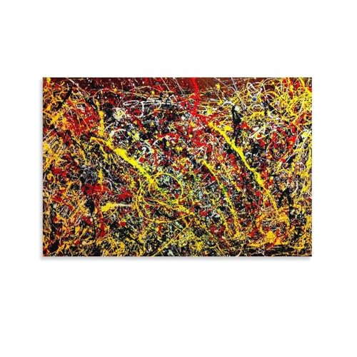 Convergence de Jackson Pollock poster impression sur toile de style moderne pour mur de salon 40x60cm