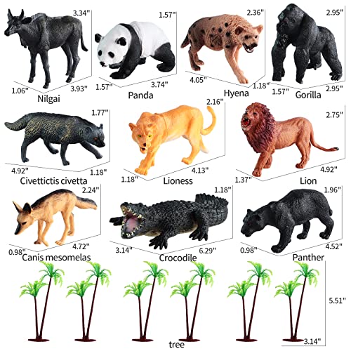 EnAuRoL 31 Pcs Safari Animals Figures Including 24 Realistic Jungle Playset Toys Zoo Animals for Toddlers 3+ Years Old Ideal Gift for Boys and Girls by EnAuRoL - Image 3