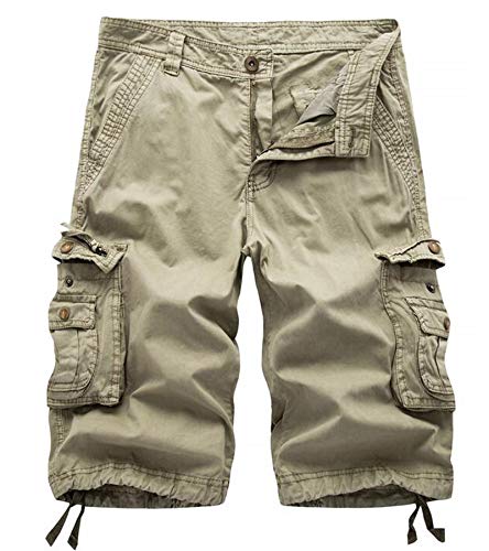 Men's Twill Cargo Shorts - Multi - Pocket, Lightweight & Comfort, Ideal for...