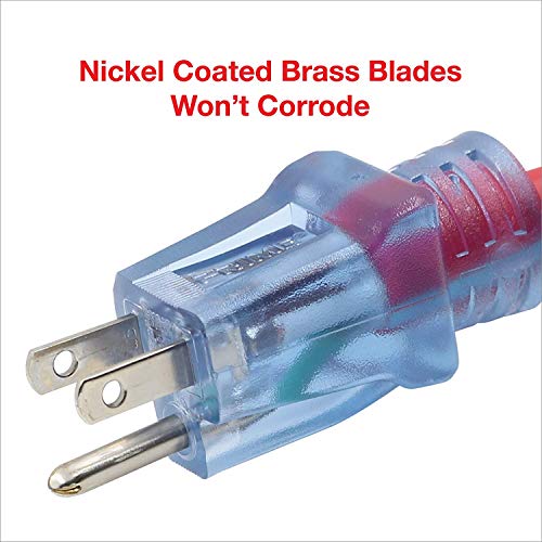 image for Clear Power 100 ft Heavy Duty Outdoor Extension Cord 12/3 SJTWwith Lig