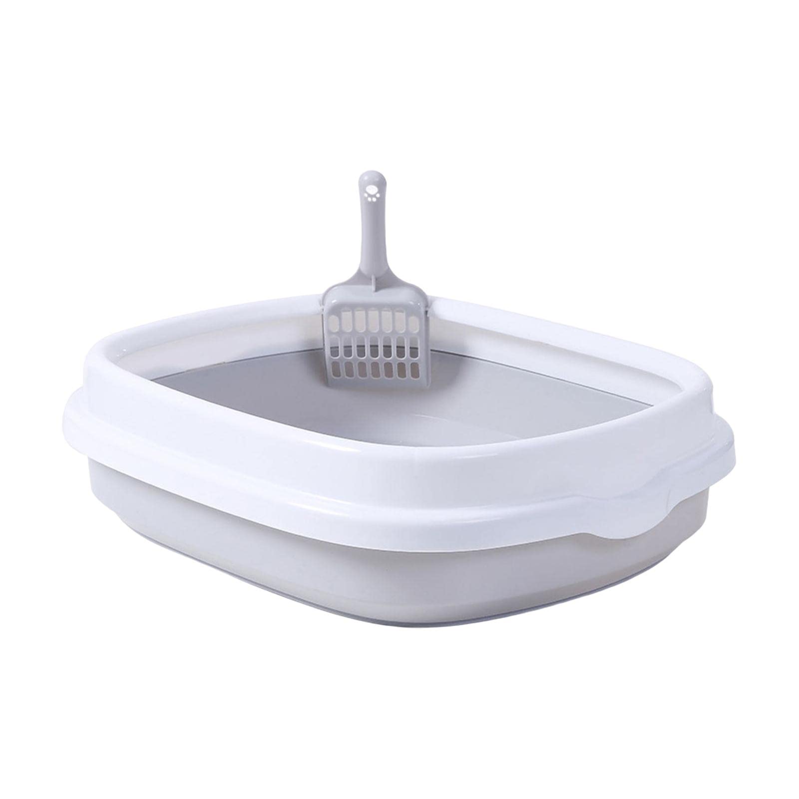 B Baosity Arenero para Gatos Bandeja de Arena Caja Sanitaria Inodoro para Gatitos con Marco Desmontable Que Reduce Salpicaduras Base Antideslizante Y Herramient