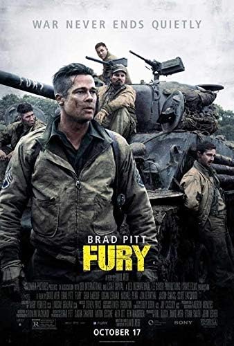 Designomite! 68996 Fury Movie Brad Pitt hia LaBeou Logan Lerman Decor Wall 24x18 Poster Print