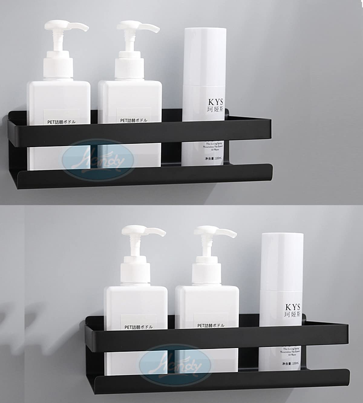 HANDY Premium Black Coated Metal Wall Mount Multi-Purpose Bathroom Shelf Kitchen Shelf Home Decor Shelf (15" X 5" inches, Black) Pack of 2 (B0BZMG1JLH) Amazon Price History, Amazon Price Tracker