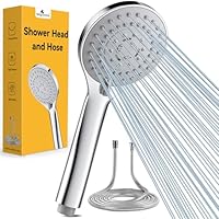 Magichome Shower Head and 1.5m Hose, 5 Spray Modes High Pressure Shower Heads, Handheld Showerhead for Low Water Pressure