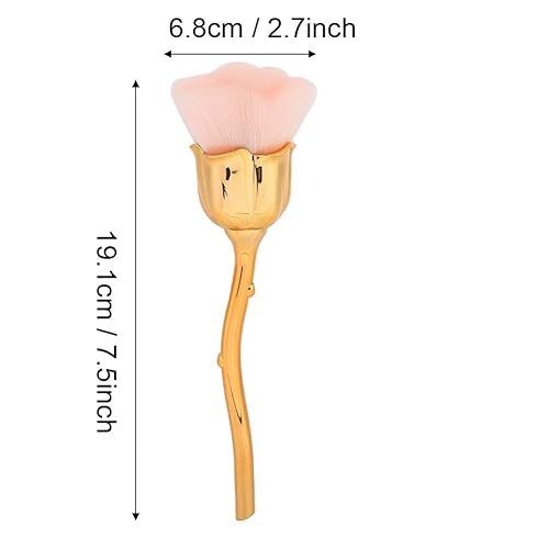Miniatura 6 de Pinceles para arte de uñas, cepillo de arte de uñas Rose ShapeHandle, material de fibra, multifuncional, cómodo de usar, cepillo para limpiar el
