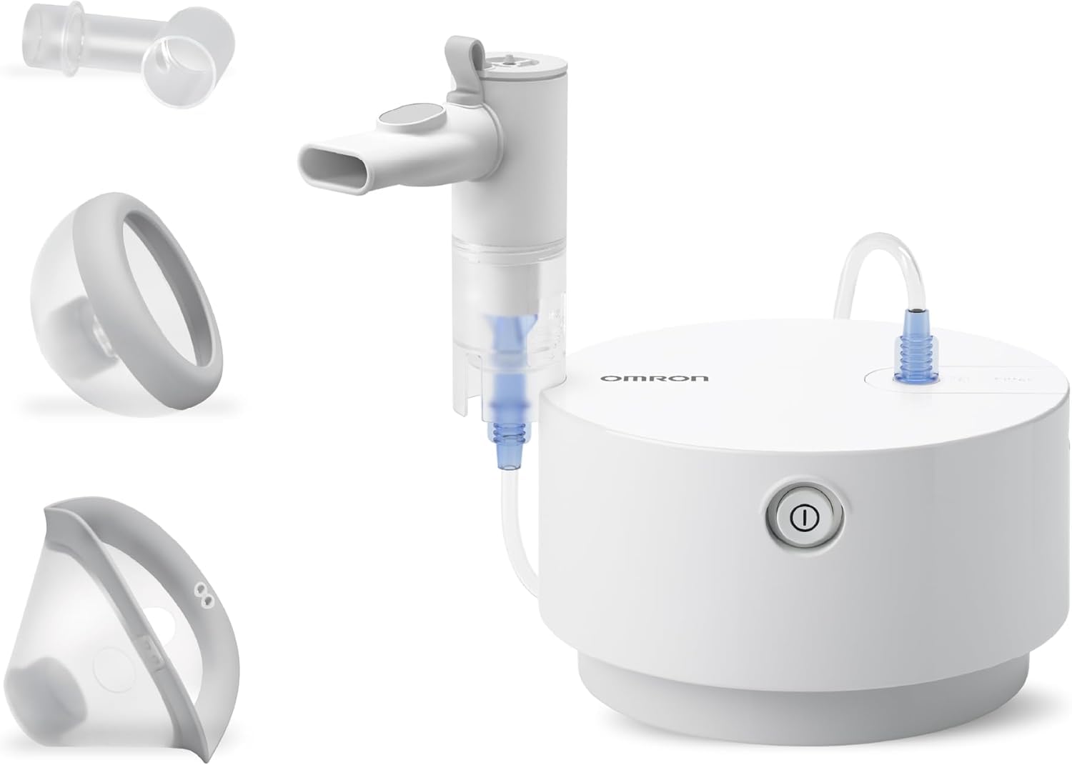 OMRON Aerosol versatile X105 Advanced per Tutta la Famiglia, Nebulizzatore a Compressore per un Trattamento Efficiente e Potente, Macchina aerosol adulti con Set di Accessori incluso