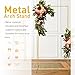 CHUN QIANG CAI DESIGN Metal Wedding Arch Backdrop Stand 6.6x3.3 FT Gold Square Balloon Arch Frame for Wedding, Birthday Party, Baby Shower Ceremony Decoration