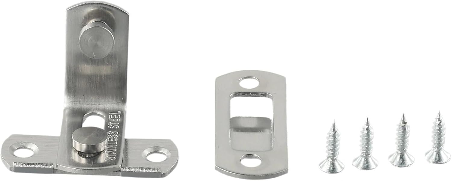 1Pcs Door Lock Guard Latch Bolt 90 Degree Stainless Steel Toggle Latch Sliding Barn Door Lock