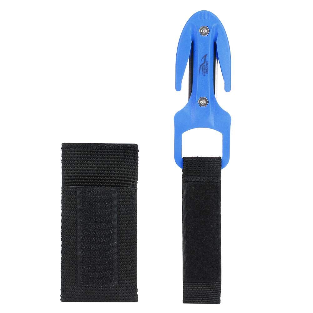 Tbest Sicherheit und Rettung Scuba Diver Twin Line Cutter mit Hartplastikscheide ABS Tauchen Schneidmesser Tauchen Hand Line Cutter Tauchen Secant Schneidmesser Unterwasser