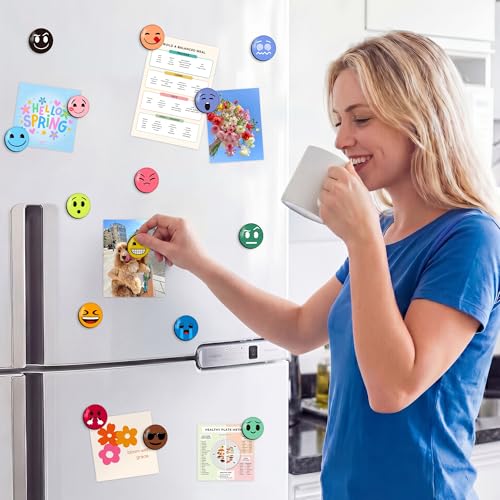 Imanes decorativos de emoji MORCART 16 piezas miniatura 3