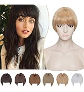 Hairro Clip in Bangs Hair Extensions with Temples, Fringe French Bangs Clips in Hair Toppers Synt...