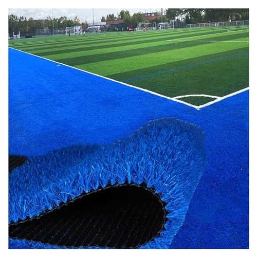 Erba Sintetica per Esterni con Fori di drenaggio – Altezza del Pelo 3 cm, Prato Blu Resistente alle intemperie per Giardino, Patio, Cortile – Perfetto per Giardinaggio, Aree Gioco e Animali
