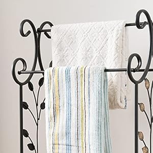 Kbdesignsfreestanding3tiermetaltowelrackstandwithstorageshelfblackgold Urban Country Home Decor Kb designs freestanding 3 tier metal towel rack stand with storage shelf blackgold urban country home decor