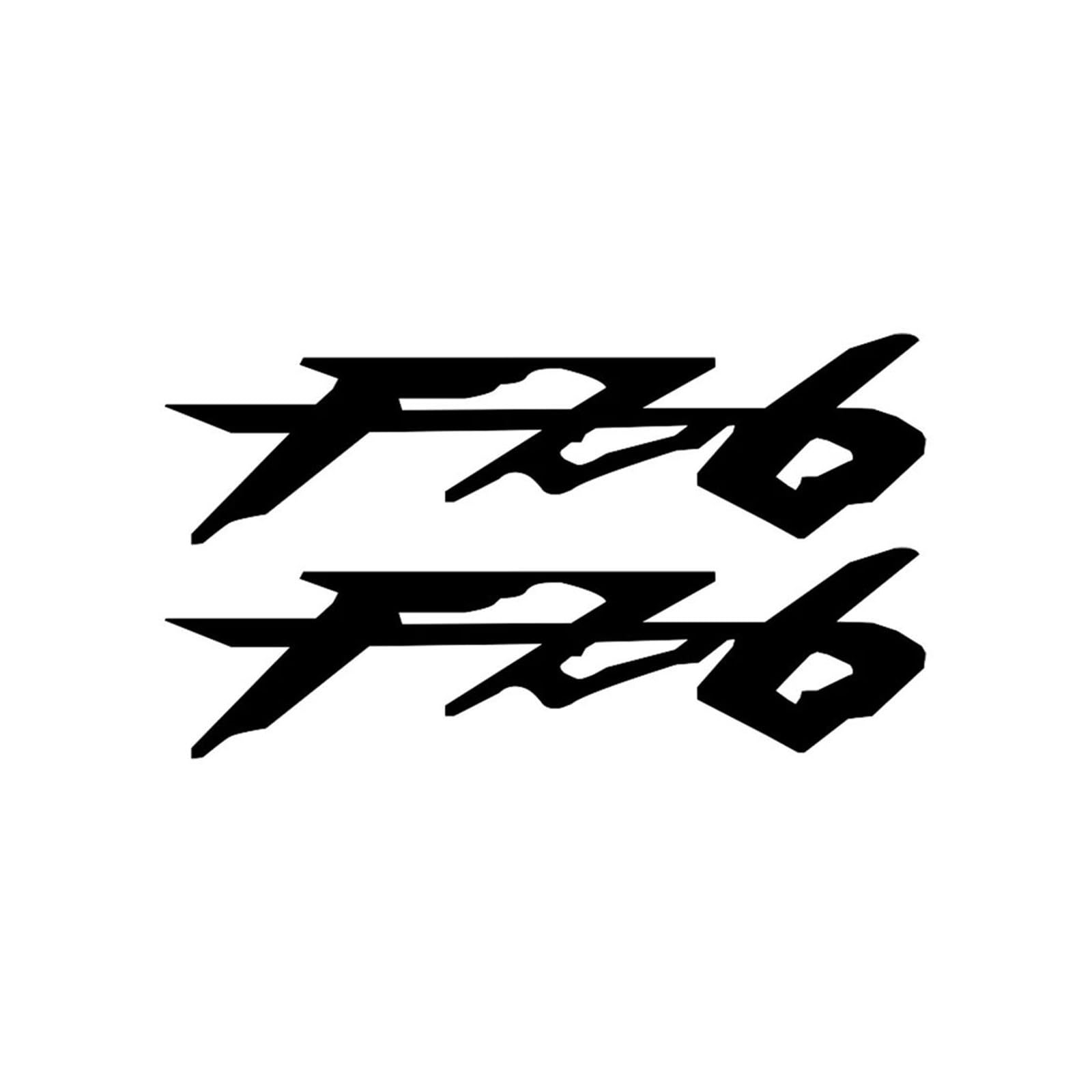 Autocollants réfléchissants FZ6N noir 2x20cm pour moto Fazer S2