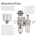 LNCHKA Air Pressure Regulator with Pressure Gauge(0-150PSI),Water Separator for Air Compressor Semi-Auto Drain 1/4 NPT Threaded Interface
