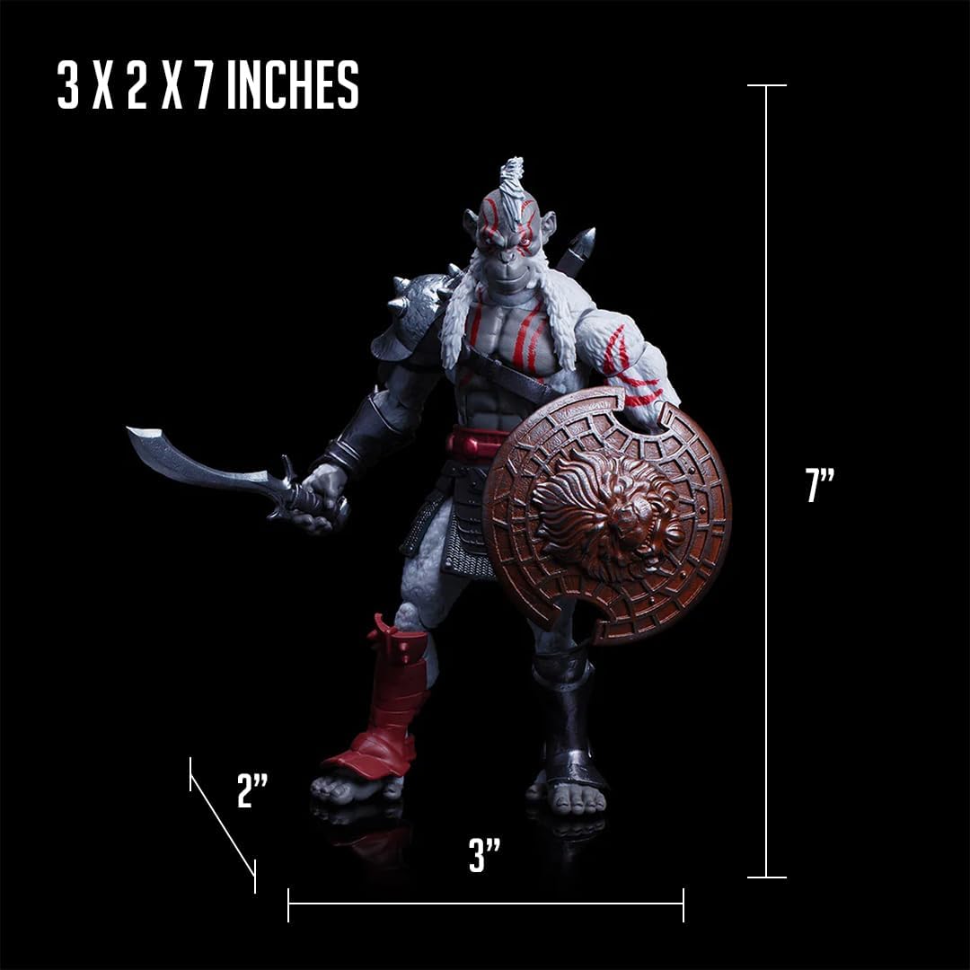 Animal Warriors of the Kingdom - Primal Collection: Wave Four Gladiator Pale Figure, 27 Points of Articulation, Accessories Included, Premium Detailing, Ideal for Collectors and Display