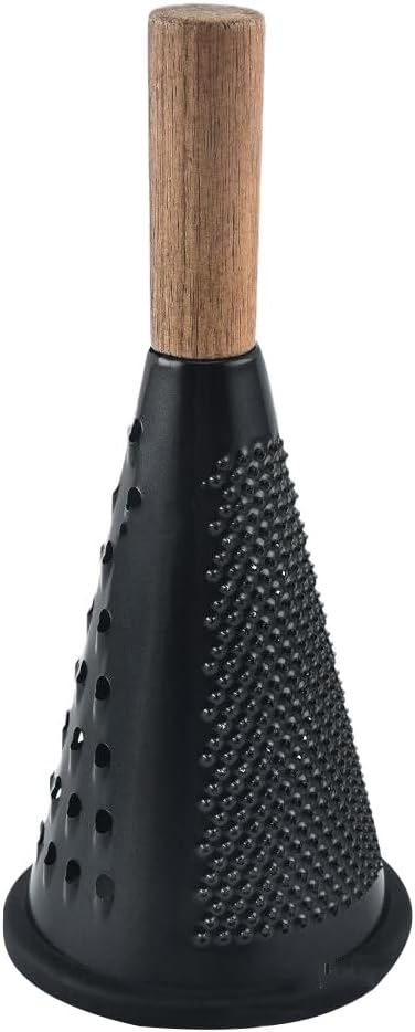 Luxshiny Stainless Steel Food Grater with Comfortable Handle - Cone Shaped Vegetable and Cheese Slicer for Garlic Potato Ginger - 10 Inch Kitchen Gadget for Efficient Food Preparation
