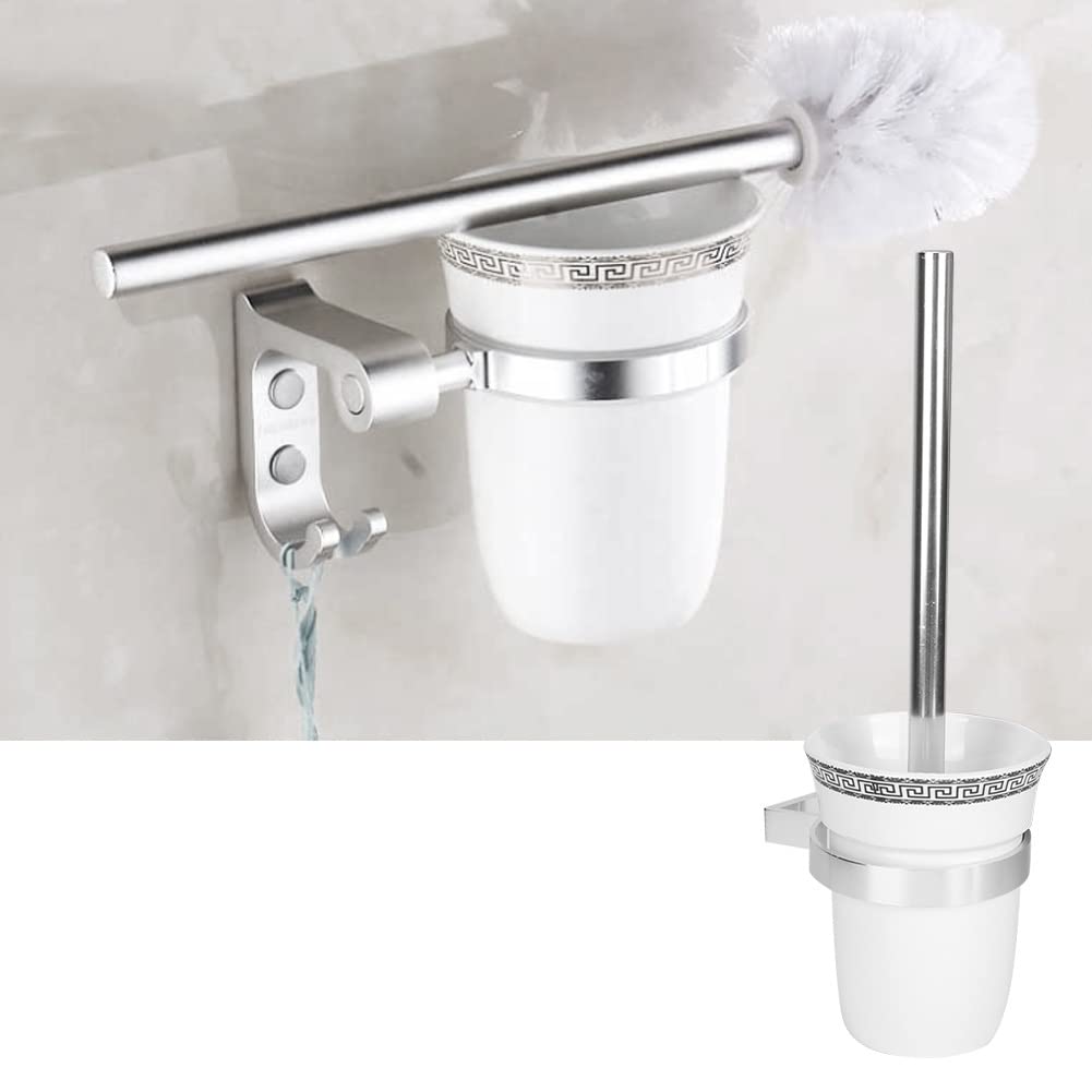 Exquisitos estantes de baño Caddy de ducha Juego de estantes de almacenamiento de baño montados en la pared, Soporte de esquina triangular, Toallero, Soporte de papel de rodillo, Caja de pañuelos Esco