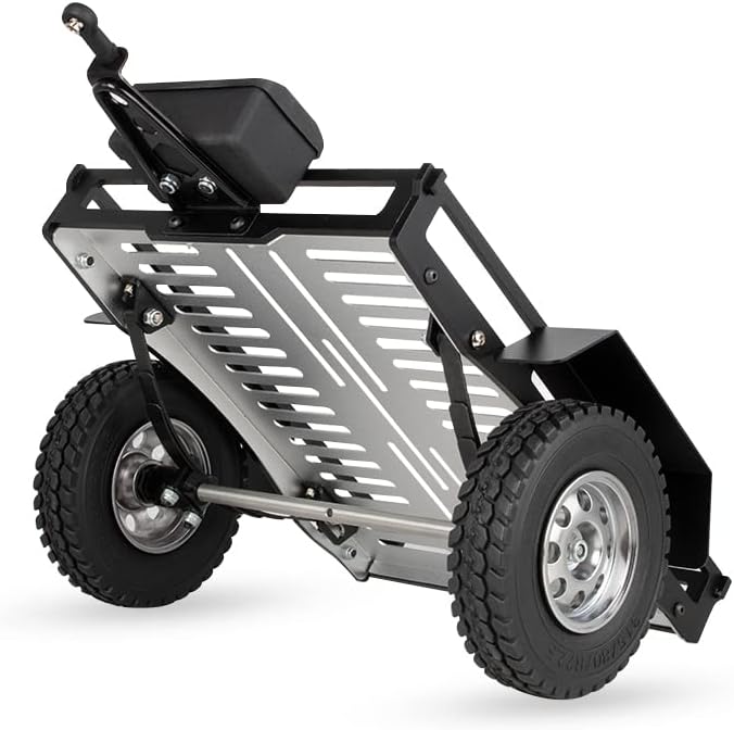 KYX Racing Aluminum RC Cars Trailer Heavy Duty Truck and RC Rock Cars Trailer for 1/10 RC Crawler Car Axial SCX10 II III TRX4 TRX6 D90 Gen7 Gen8