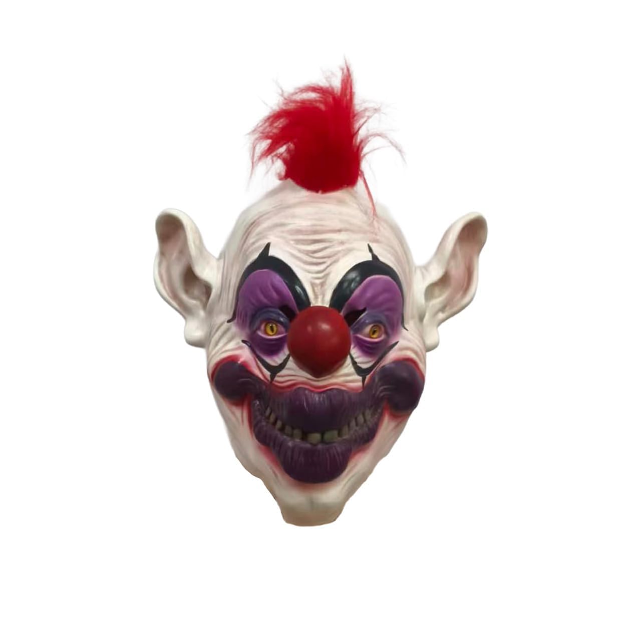 Applysu Scary Clown Mask Evil Killer Latex Mask Horror Realistic Headwear for Halloween Cosplay Party