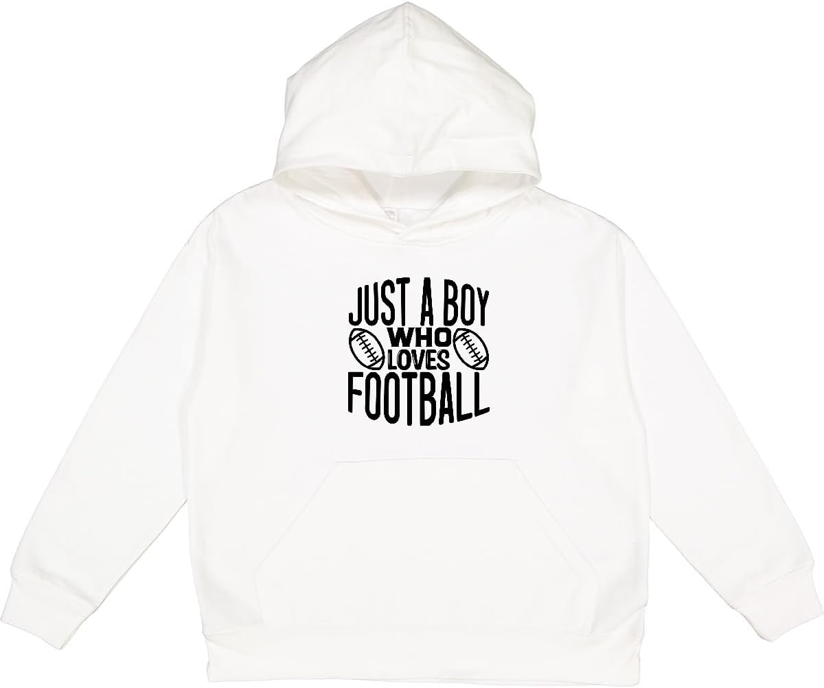 inktastic Just a Boy Who Loves Football Youth Hoodie Sweatshirt