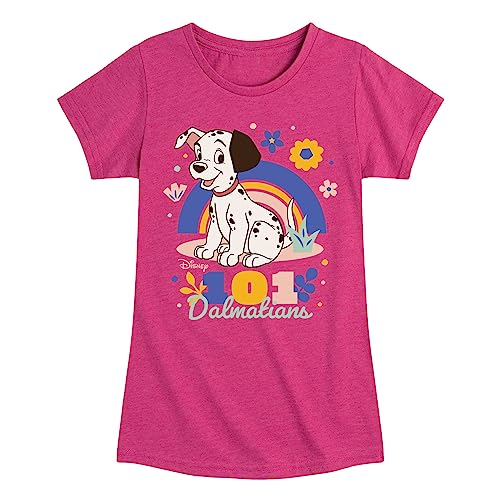 Disney 101 Dalmatians Animated - Spring Flowers - Toddler and Youth Girls Short Sleeve Graphic T-Shirt