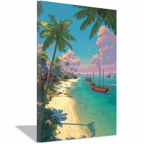 Affiche de paysage naturel moderne CUDAOO avec cadre 40x60cm multicolore pour décor de salon