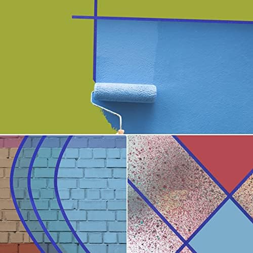AIEX 6 Rolls Fine Line Tapes, 1/8, 1/4, 1/2 Inch Wide Fine line Masking Tape Colored Painters Tape Thin for Automotive Car School Office DIY Projects (blue)