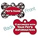 Georgia Bulldogs Officially Licensed Pet Id Dog Tag | Double Sided | Red and Black | Personalized for Your Pet