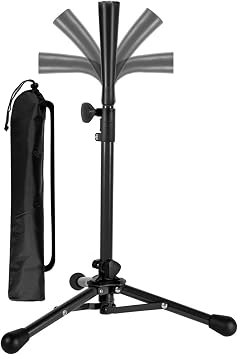 Batting Practice Baseball Tee - Toddler Baseball Practice Equipment - Adjustable Height 3-8 Years Old Beginner Tripod Stand with Storage Bag for Indoor Practice, Batting Cage