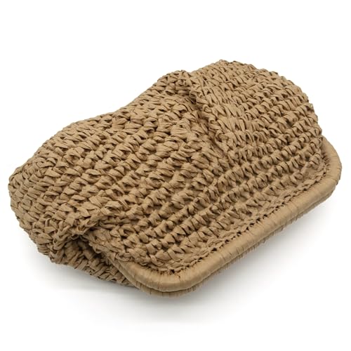 Bolso Clutch de Paja para Mujer Estilo Dumpling Verano miniatura 4