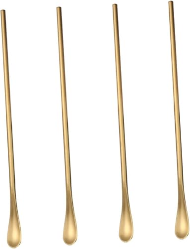 Cuchara de hielo, coctelera, cuchara, agitador, barra, agitador, palillos de metal, batidor de espresso, cuchara de café helado, cucharas de mango,