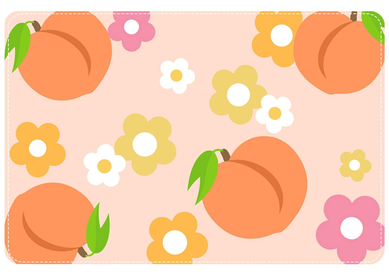 Mocsicka Cute Peach Bathroom Rugs Peachy Clean Bath Mats Cream Daisy Flower Shower Rug Non-Slip Machine Washable Floor Carpet Bathtub Mat for Shower 24''x16''