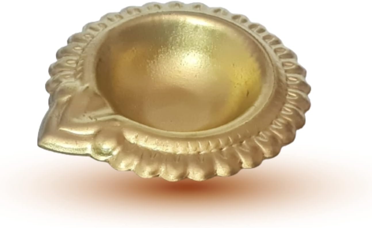 Golden Color Diya Mix Metal Pooja Decorative Diya,Diwali Gift Item,Metal Deep,Navrathri Oil Diya,Deepawali Color Diya,Kuber Diya Diwali Oil lamp Diya(Buy 20 Get 4 Free) Diya