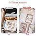 6 Packs Clear Cosmetics Bags for Women Men Waterproof Toiletry Bags PVC Makeup Bags Organizer Case with Zipper for Travel Bathroom (6 pink Colors)