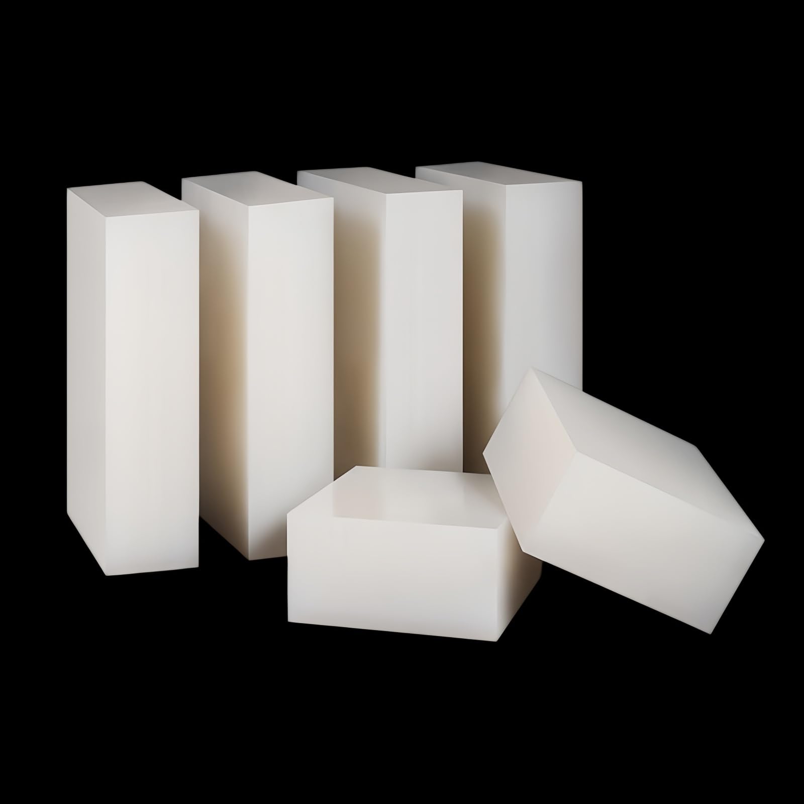 Purzen Anti Vibration Silicone Rubber Square Block 80x80mm Non Slip Cushion Pads for Furniture Electronics Industrial Equipment 2 Pieces,20mm