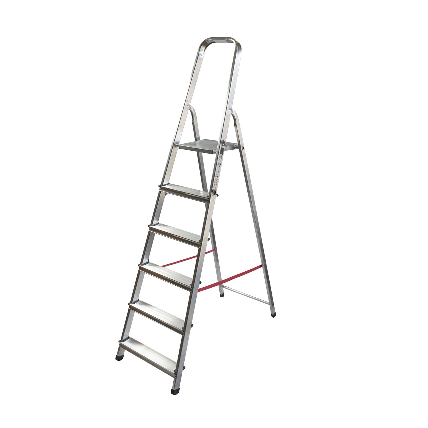 Escalera Doméstica, Escalera Plegable Doméstica, 6 Peldaños, Escalera Profesional, Escaleras de Aluminio, Escaleras Plegables Aluminio, Altura 2,94 Metros y Soporta 150kg