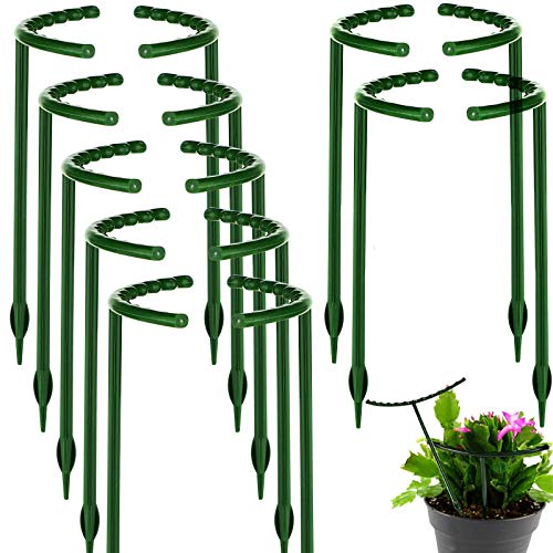 14Pcs Plant Support Stake Half Round Plant Support Ring Garden Flower Support for Tomato, Hydrangea...