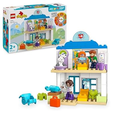 LEGO DUPLO Prime Esperienze: Visita dal Dottore - Giochi Didattici per Bambine e Bambini da 2 Anni - Set Montessori con Costruzioni  4 Personaggi  Accessori e Carte delle Emozioni - Idea Regalo 10449