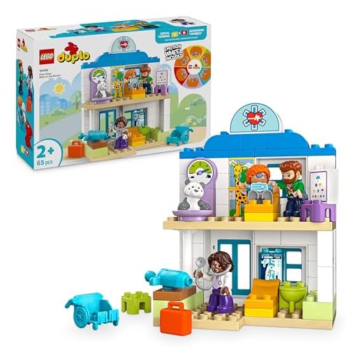 LEGO DUPLO First Time: Visit with the Doctor, Montessori Building Toys for 2 Plus Year Old Girls & Boys, Educational Role Play Set with Emotion Cards, 10449
