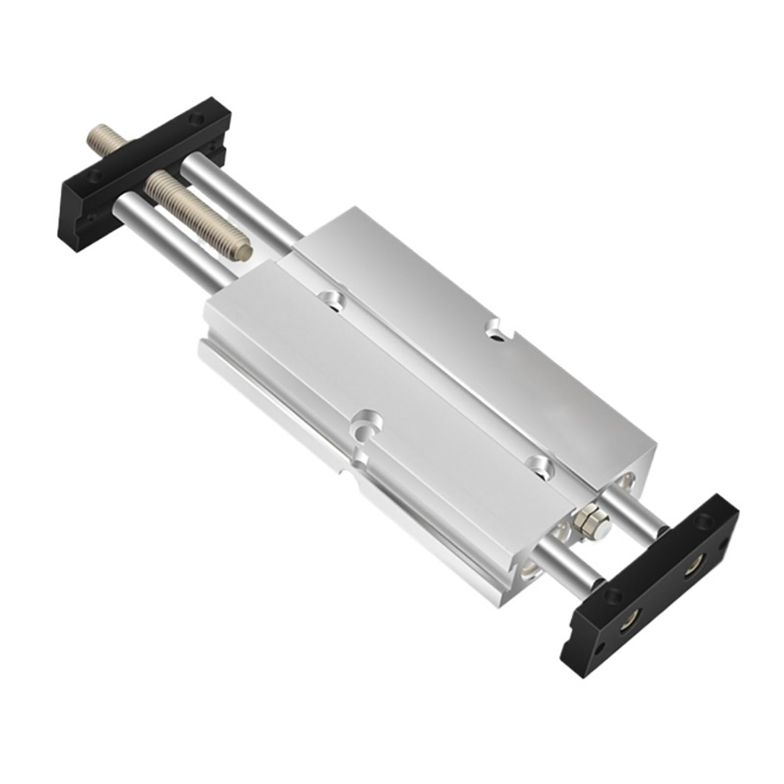 Cilindro de doble varilla TNJ de 16 mm con carrera ajustable para guiado estable