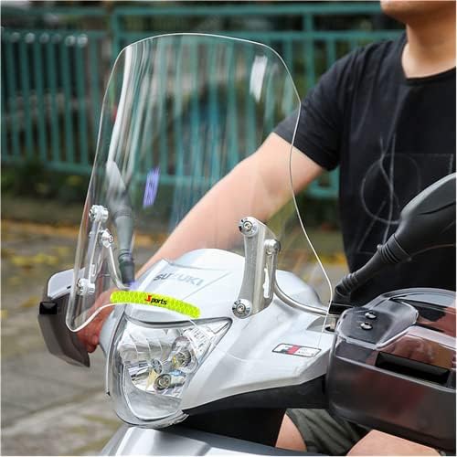 Amazon バイク用スクリーン シールド 原付 ウインドシールド クリア スクーター用風防 汎用型 安定感 厚さ4 6mm 透明度99 改良 A タイプ スクリーン本体 車 バイク