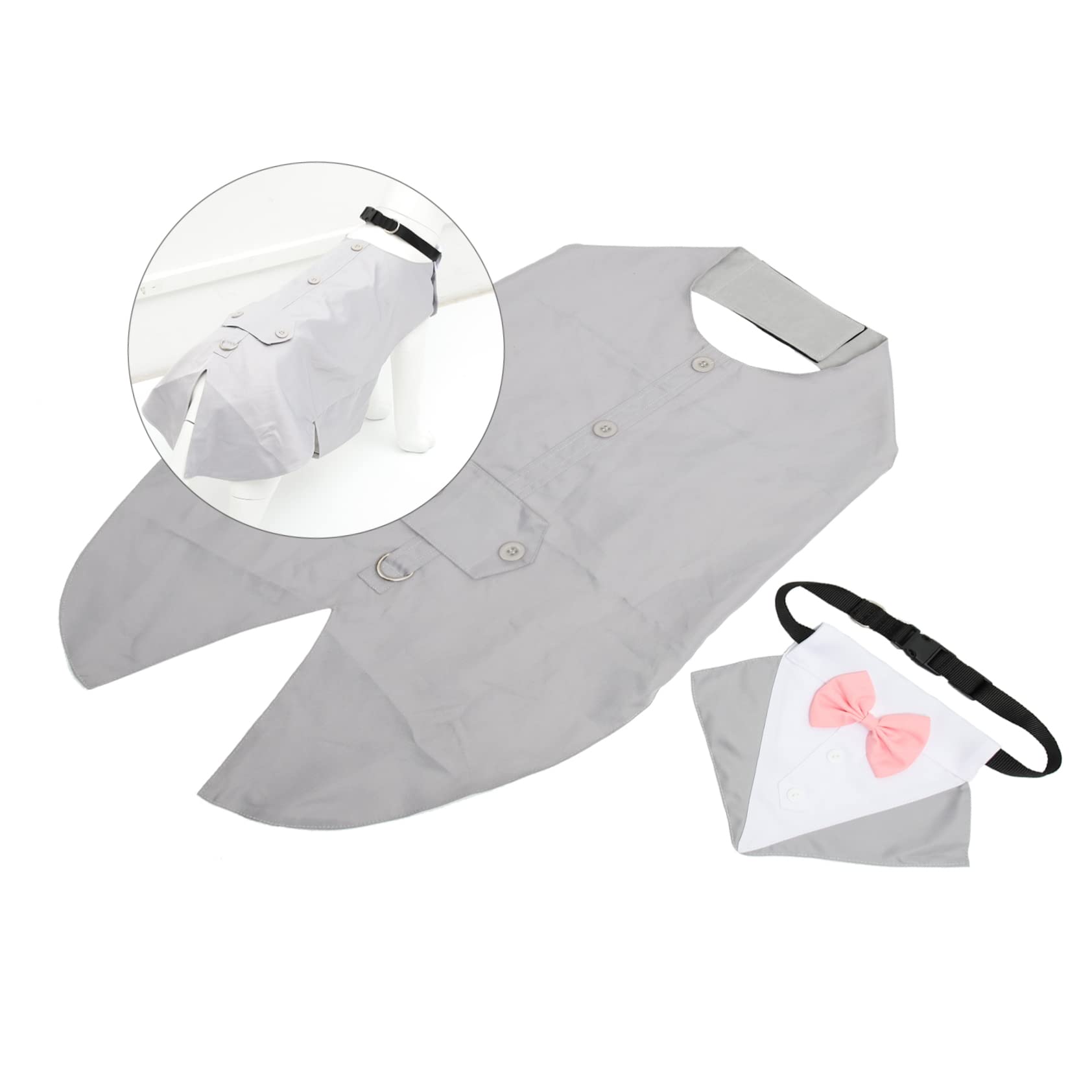 Sosoport 2juegos Disfraz De Boda para Perros Bufanda Triangular Traje De Fiesta para Mascotas Ropa De Boda para Perros Machos Traje Elegante para Mascotas Eventos Especiales