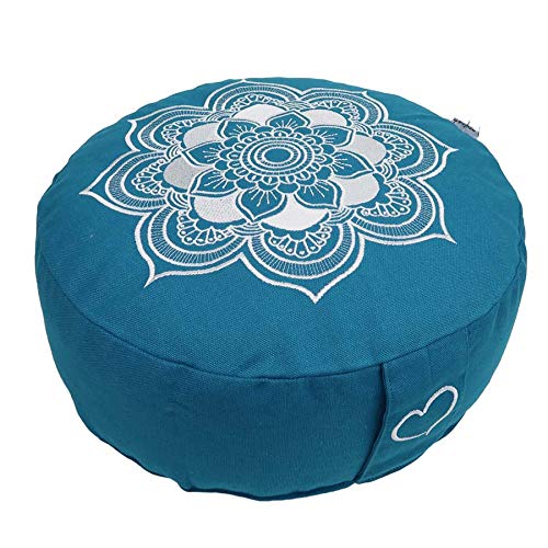 Meditationskissen Yogakissen Celine Madeleine mit Stickerei Bezug...